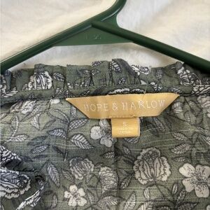 Hope and harlow green floral blouse